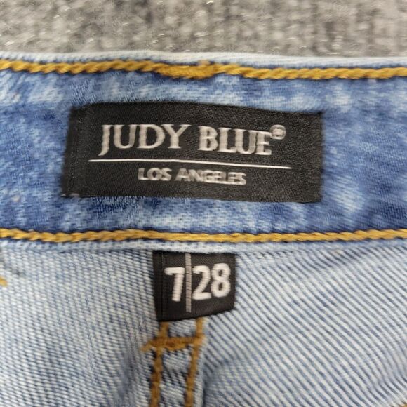 JUDY BLUE JB82170LT Boyfriend Fit Hi Rise Skinny Denim Blue Jeans SIZE 7 28 - Picture 10 of 13